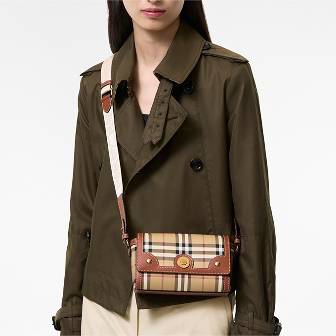 burberry note check crossbody bag